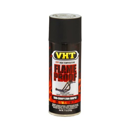 Paint, Flameproof Coating, High-Temperature, Flat, Black, 11 oz, Aerosol Spray Can, Each