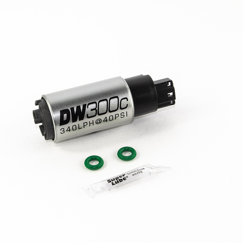Deatsch Werks DW300C series, 340lph compact fuel pump without mounting clips w /Install Kit for RSX 02-06, Civic 01-05, MX5 2006-2015