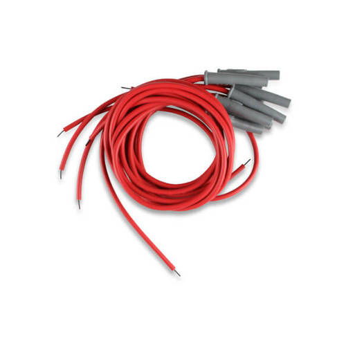 MSD Spark Plug Wires, Copper, Silicone, Multi-Angle, 8.5mm Dia, Red, Universal V8, Set