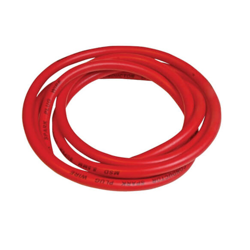 MSD Spark Plug Wire, Super Conductor, Spiral Core, 8.5mm, Red, 25 ft. Length, Each
