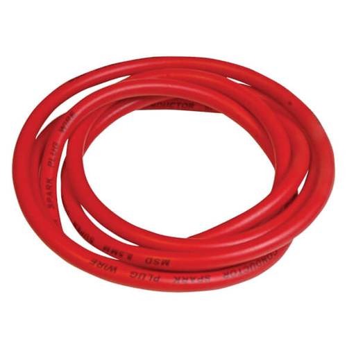 MSD Spark Plug Wire, Super Conductor, Spiral Core, 8.5mm, Red, 100 ft. Length, Each