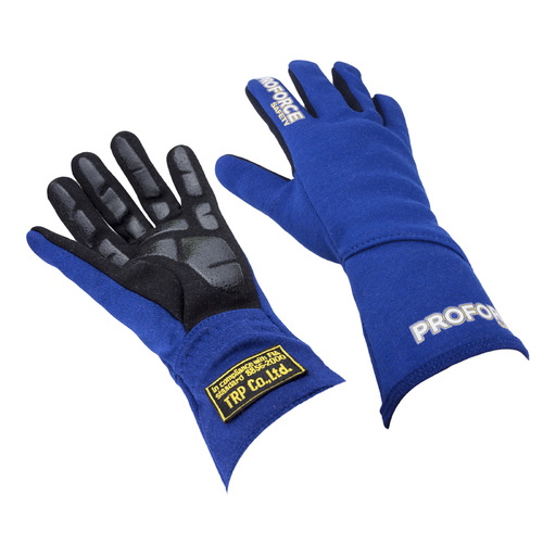 Proforce Driving Gloves, Pro 1 Racing, Double Layer, Nomex, Blue, FIA, X Large, Pair