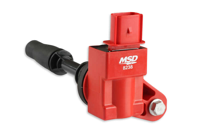 MSD Ignition Coil, Blaster, Coil-Pack, Square, Epoxy, Red, 45, 000 V, GM, Each