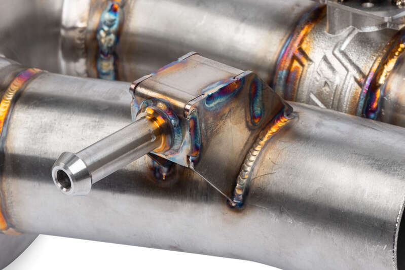 APR Exhaust System, Cat-Back, 2.75 in. Tubing Dia, 4.0 TFSI C7 RS6 and RS7, Stainless Steel, w/ Front Muffler, Kit Diagram Image