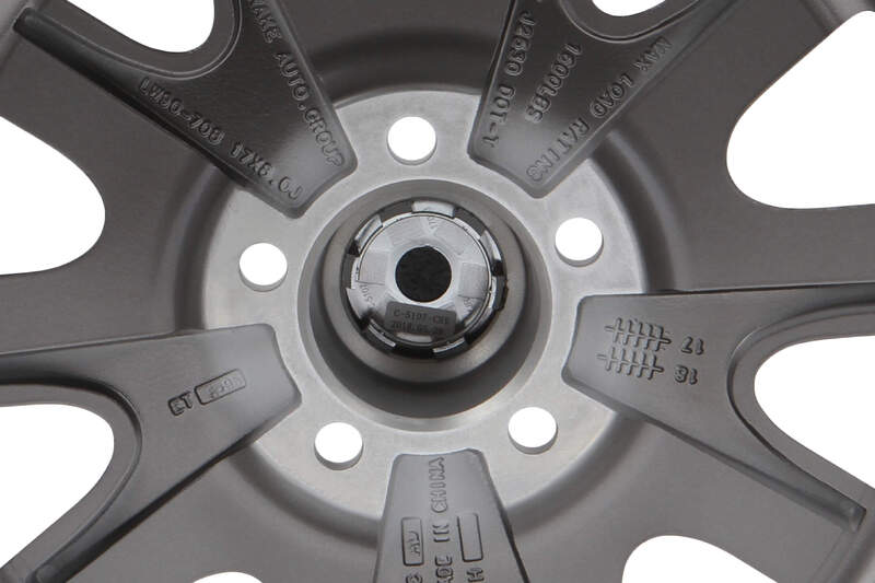 Legendary Wheel Wheel, LW90 Series, HB45, Cast Aluminium, 17 in. Dia, 8 in. Width, 6.95 mm Offset, 5x4.5 in. Bolt Pattern, Charcoal, Each Diagram Image