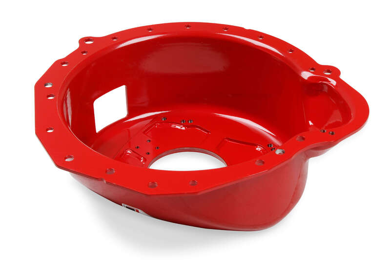 Lakewood Bellhousing, 11 in. Clutch, 157/164 Tooth Flywheel, 6.361 in. Height, Manual Transmission, Steel, Red, SB For Ford, Each Diagram Image