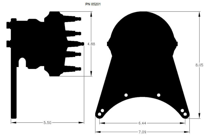 MSD Front Drive Dist With Adjustable. Hall Sensor, BBC Diagram Image