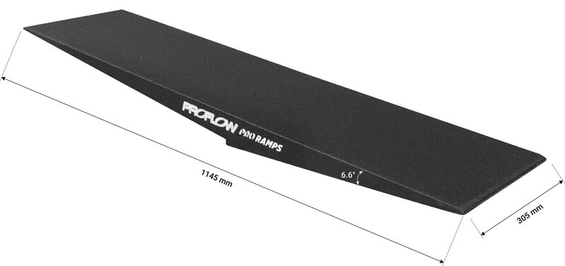 Proflow Pro Ramp Extenders 1-piece, 6.6 Degree, 12 in. Wide, 2.75 in. Tall, Pair Diagram Image