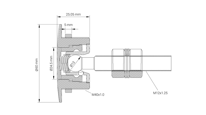 Proflow Quick Release Pro Latch 60mm Fastener, Billet Aluminium, Black, Kit Diagram Image