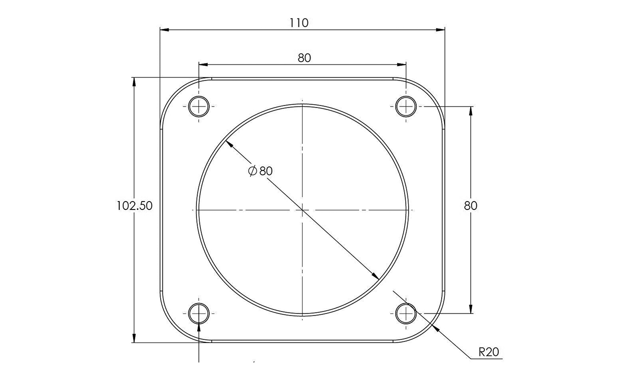 Proflow Throttle Body, Universal 80mm Bore Size, MPI, Billet Aluminium, Natural Diagram Image