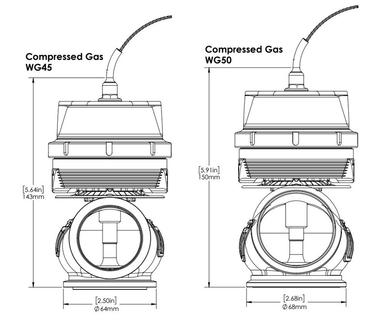 TURBOSMART Sensor Cap Upgrade, For HyperGate45 and ProGate50 C02 HP, Full Range, Each Diagram Image