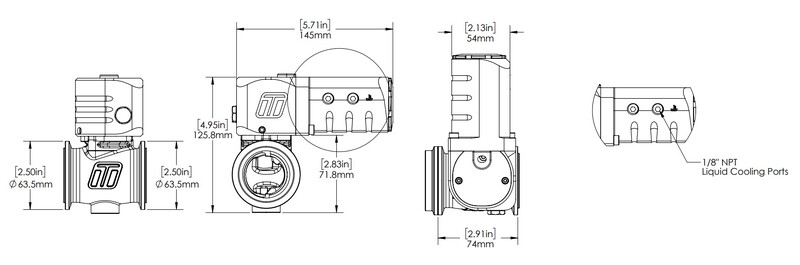 TURBOSMART StraightGate40 eSG40 Electronic External Wastegate, Kit Diagram Image