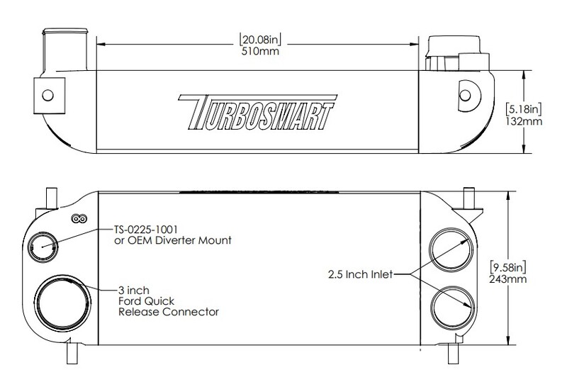 TURBOSMART Performance Intercooler Upgrade, For Ford F150 EcoBoost, Each Diagram Image