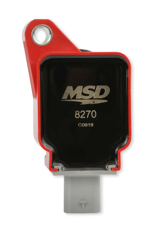 MSD Ignition Coil, Blaster OEM, Coil Pack, Epoxy, Female/Socket, Red, Rectangular, For Ford, Each
