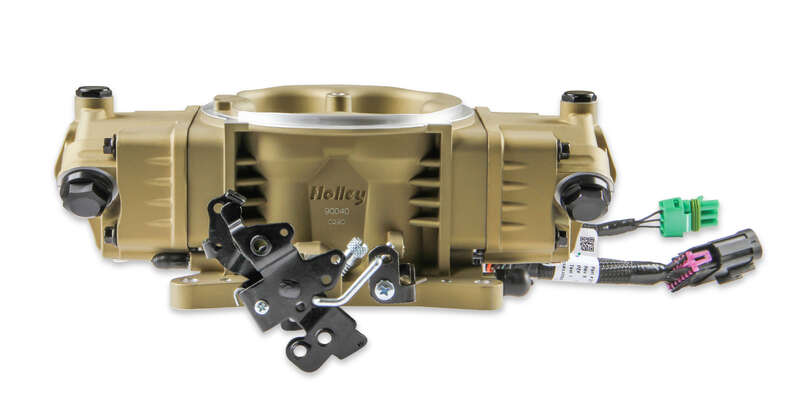 Holley EFI Fuel Injection System, Terminator X Max Stealth 4150, Gold Throttle Body, 4 Fuel Injectors, Transmission Controller, Kit