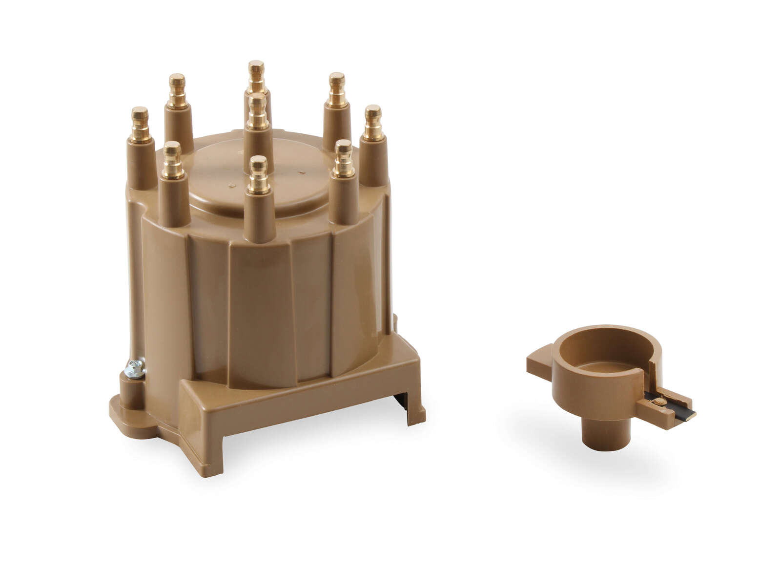 Cap and Rotor, Male/HEI, Brass Terminals, Tan, Screw-Down, GM, V8, Kit