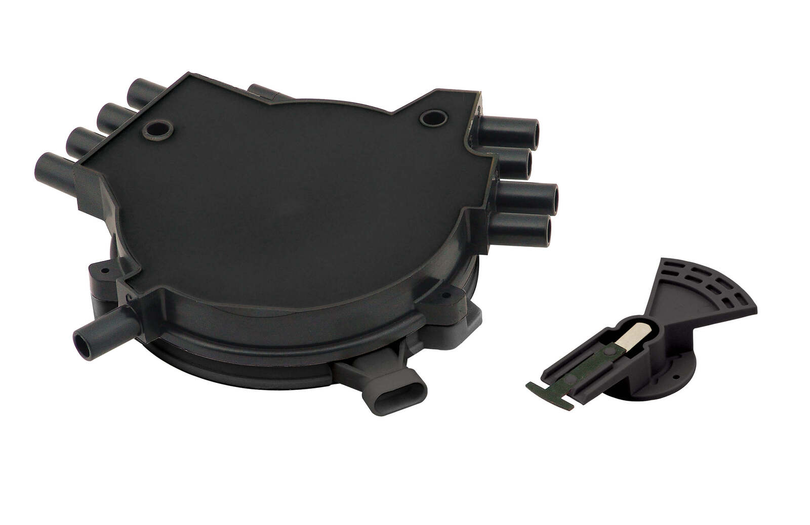 Cap and Rotor, Black, Female/Socket, Brass Terminals, Screw-Down, Buick, Chevrolet, Pontiac, 5.7L, Kit