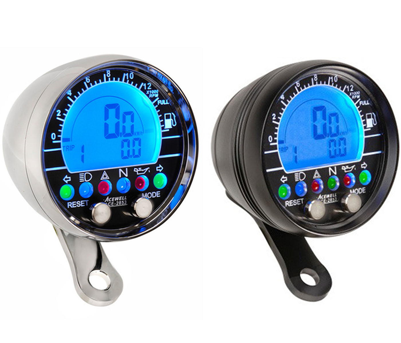 Acewell Chrome 65 mm Speedo / Tacho