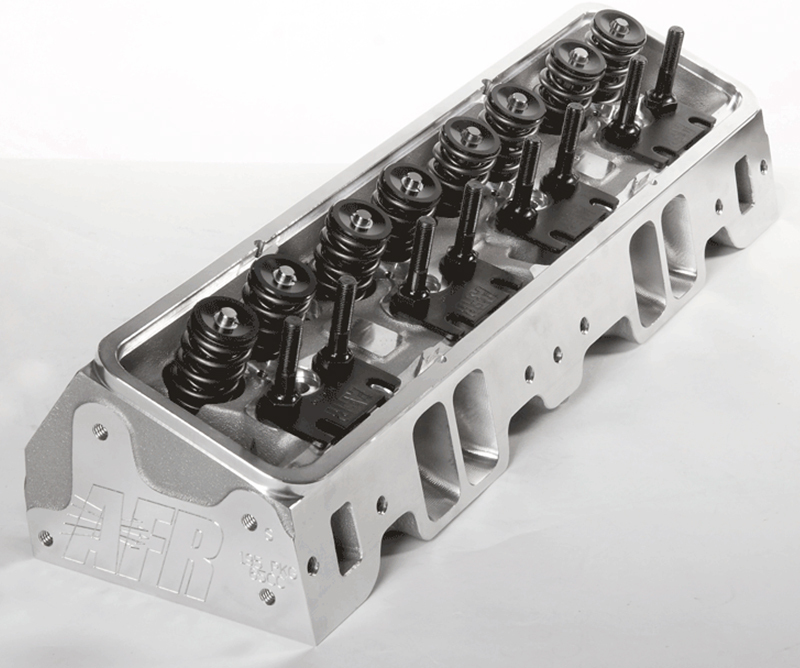 AFR 23° SBC Cylinder Head 195cc Street Competition Package Heads w/heat riser, L98 plug, 75cc chambers, complete w/parts