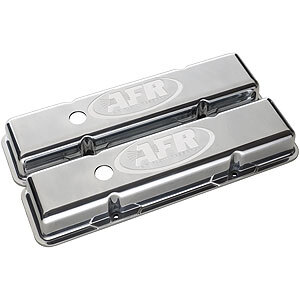 AFR SBC Standard Valve Covers, Polished Aluminum, Includes rubber grommets & baffles (Inside Height 2.5”)
