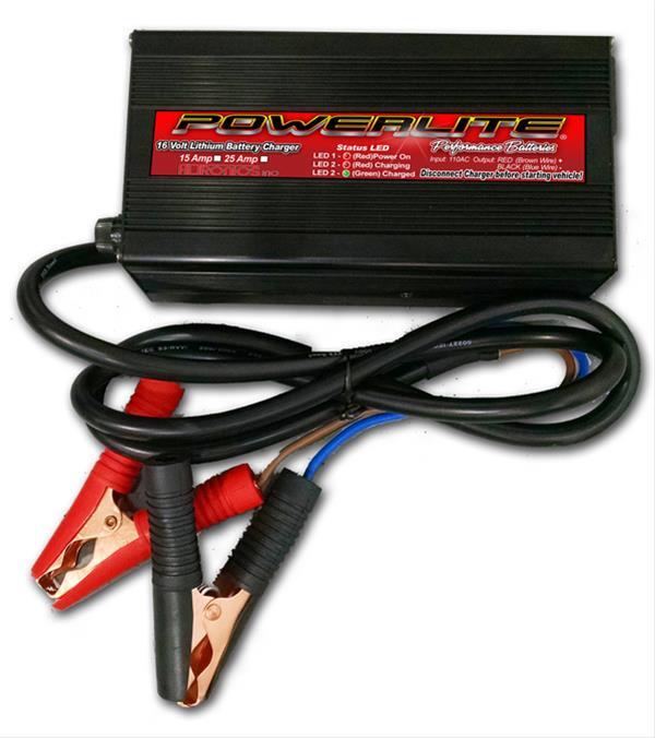 Battery Charger, Powerlite Lithium, 16 V, 15 Amps, Each