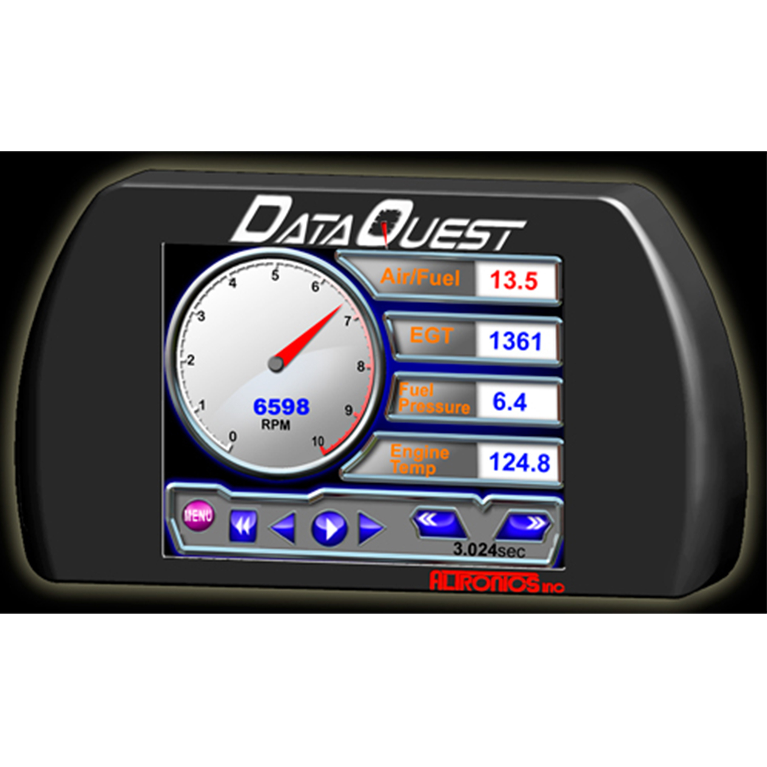 Data Quest Touch Screen Dash Display