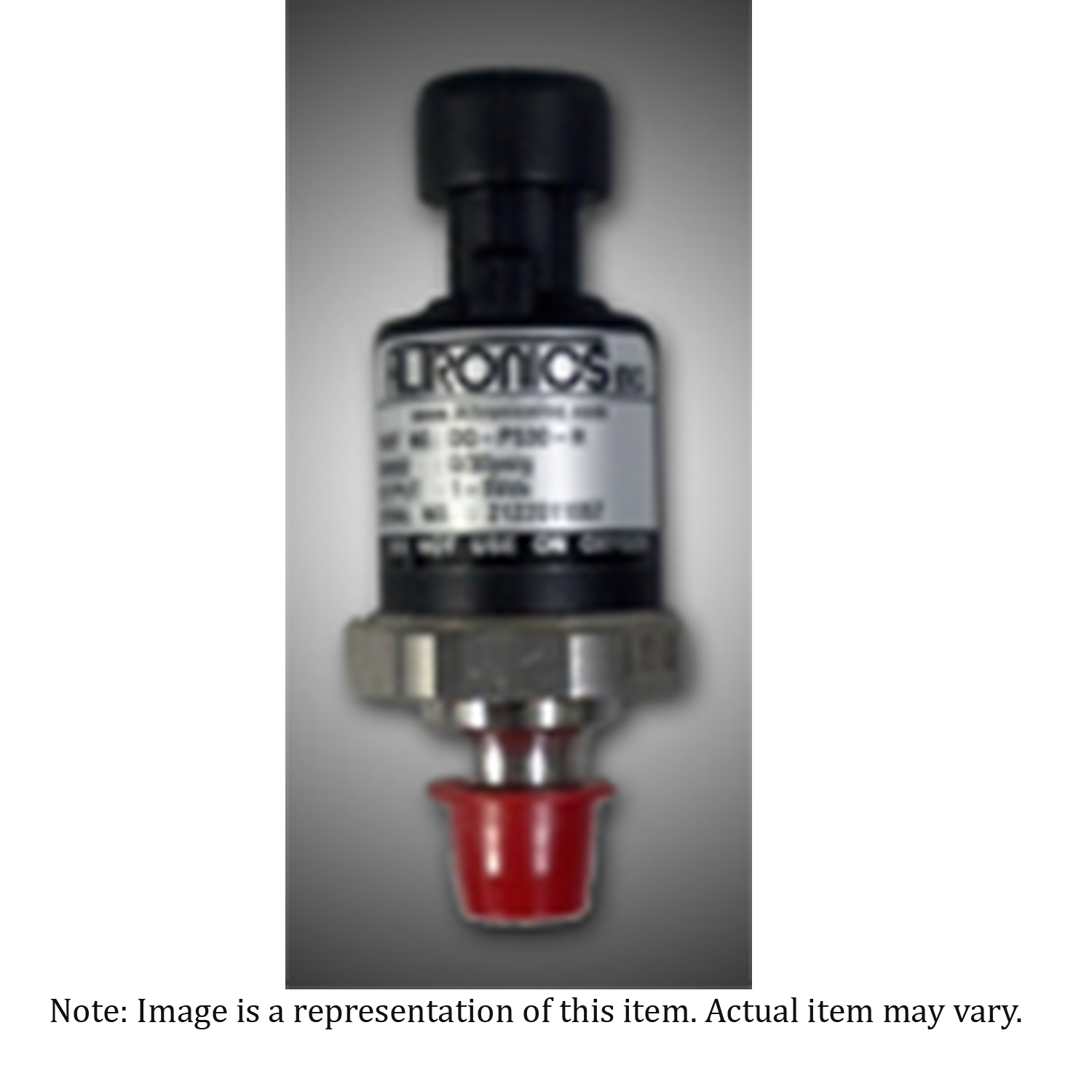 Pressure sensor measures 0-300psi (optional)