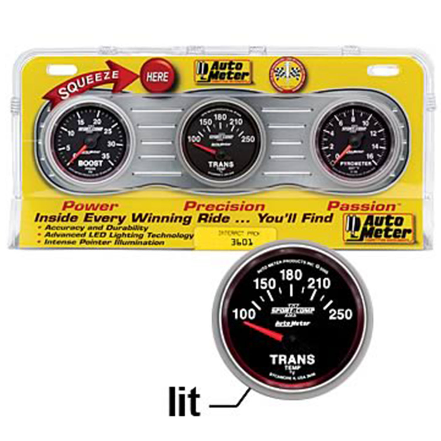 Gauge Kit Sport-Comp Boost Pressure Exhaust Pyrometer Transmission Temperature Kit
