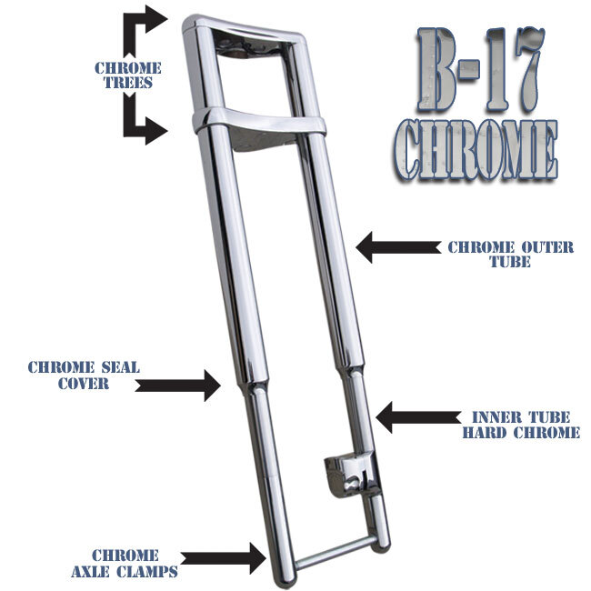 B-17P Inverted Chrome Standard Rake 10' over
