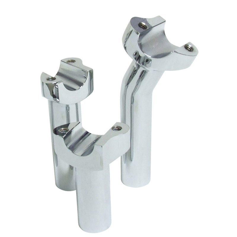 CHROME 3.5' STRAIGHT RISERS For HARLEY 1' BARS