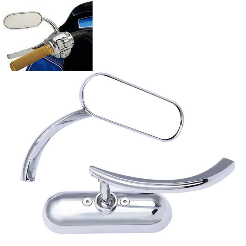 CUSTOM HARLEY OVAL CHROME MIRROR WITH 3' + 4' ARMS