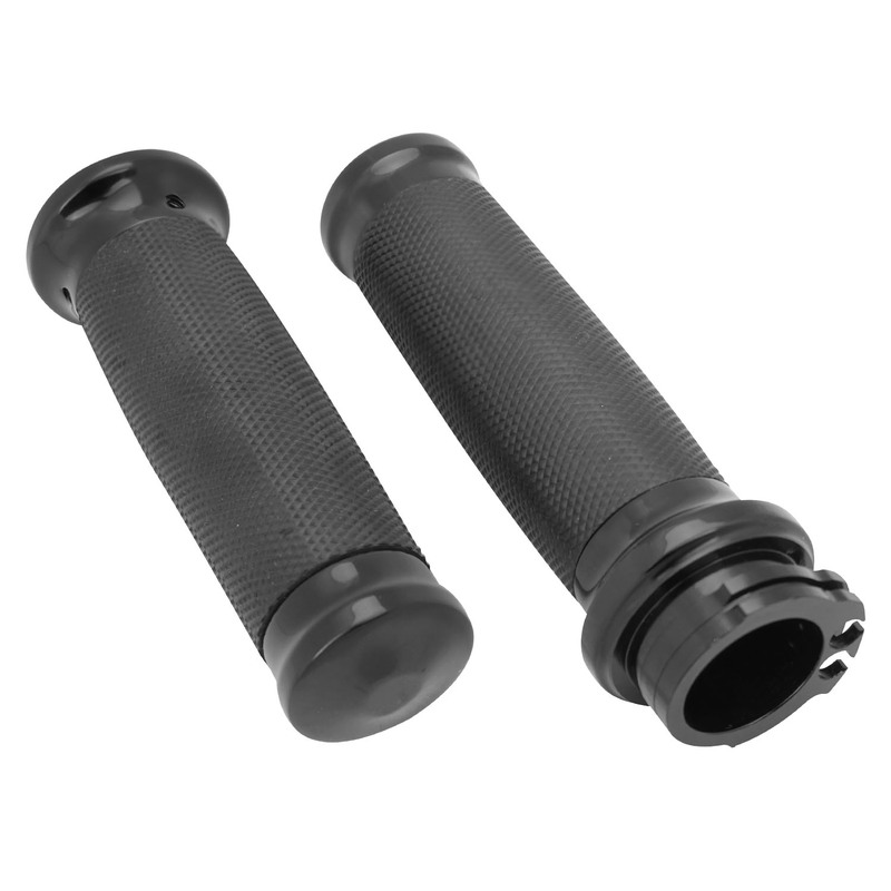 CALIBER HANDLEBAR GRIP, BLACK FOR HARLEY
