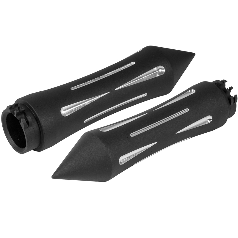 Spiked Hand Grips Black Pair 1' Diameter