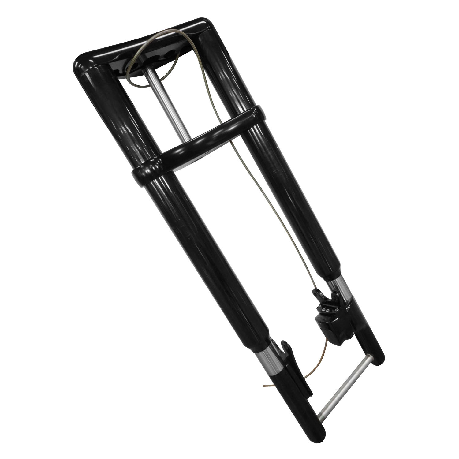 Front End for Custom Harley B17 3 deg rake Plus 2" longer Phantom Midnight Show Black / Chroime innerSingle Disc 3/4axle