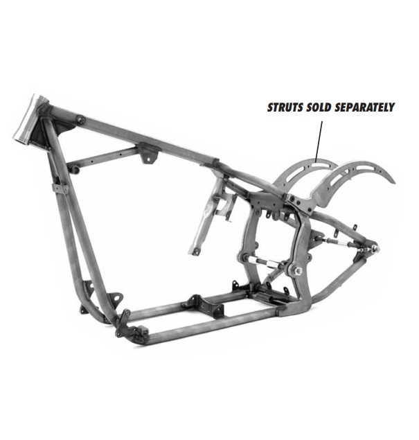 Frame for Harley Softail Style TC 88B Motor 180-200 Tire / 1-1/4' Tube / 30º Rake 0' Stretch