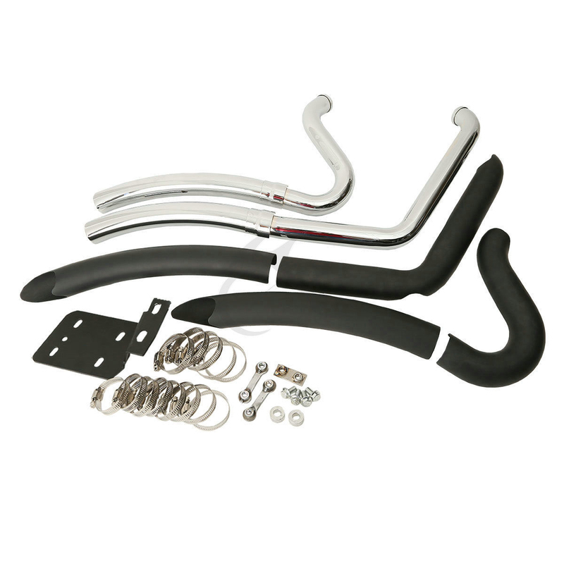 Exhaust Headers Black Trouble Maker 1986-2016 softail For Harley