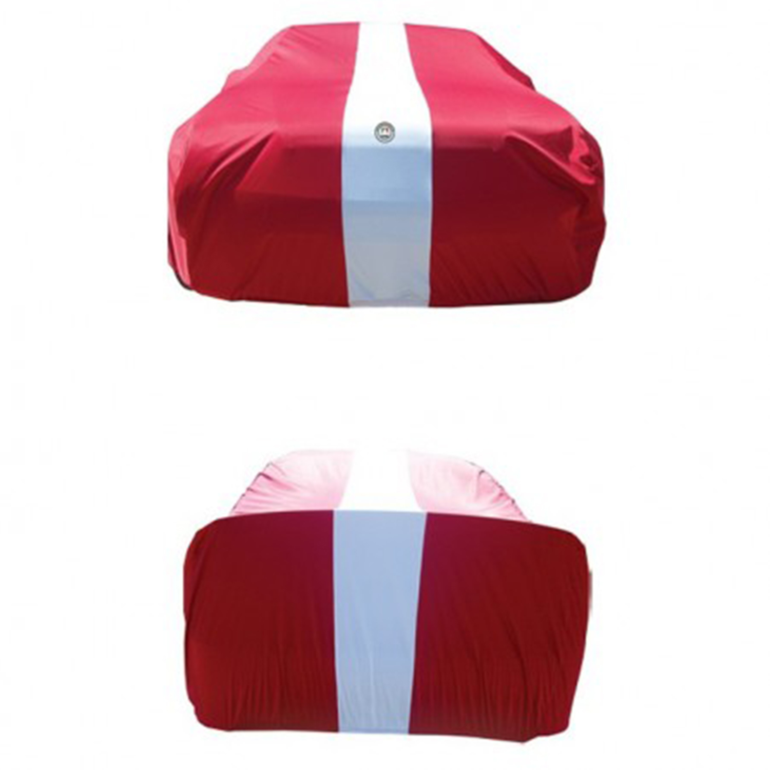 MEDIUM SIZE RED COVER INDOOR SHOW WITH SIDE SECURITY STRAPS. 4.4 M STRETCH TO 4.5 M