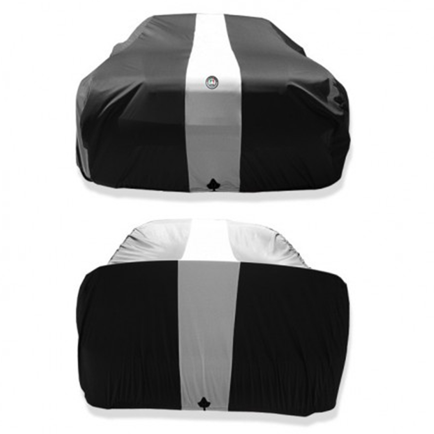 LARGE SIZE BLACK COVER INDOOR SHOW WITH SIDE SECURITY STRAPS. 4.8M STRETCH TO 4.9