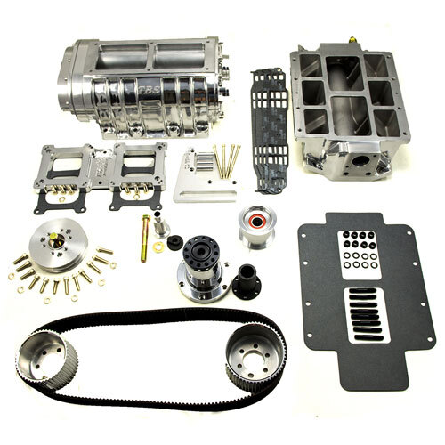 Supercharger Kit, 6-71 Series, Polished, 8mm Pitch, Chevrolet, Small Block