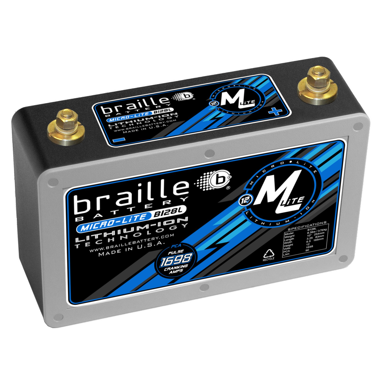 Batterie 12v Lithium ,90amps, 254x83x156 V8 Super Car
