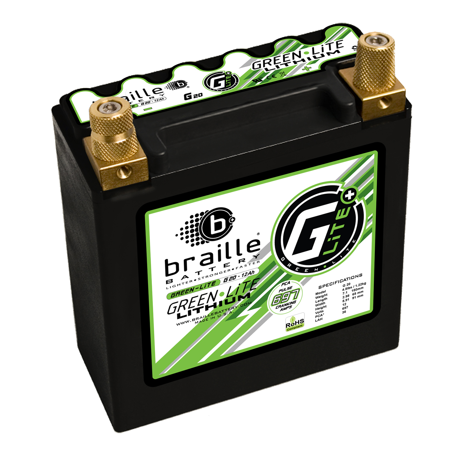 Batterie 12V Lithium,36amp,2.0kgs,180x74x159mm