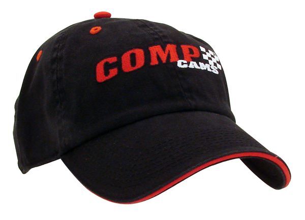 Ball Cap, Cotton Twill, Black, Comp Cams Logo, Velcro® Adjustable Strap, Each