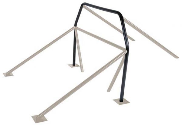 Roll Bar, Strut Kit Only, 6 Mounting Points, Mild Steel, Natural, 1.75 in. Tube Diameter, Chevy, Dodge, Kit