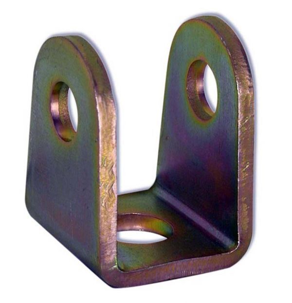 Bracket Clevis Mount Steel Gold Iridited 1.160 in. Inside Width 5/8 in. Mounting Hole Each