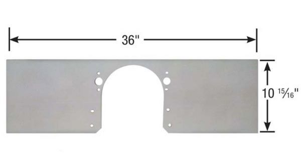 Motor Plate Front Aluminium 0.250 in. Thick Chevrolet Big Block Each