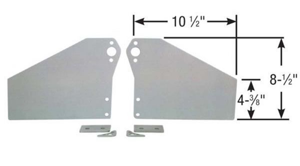 Motor Plate Front Aluminium 0.250 in. Thick Chevrolet Small Block Each
