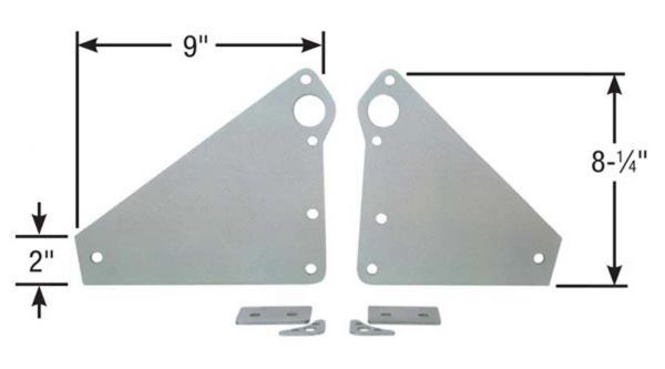 Motor Plate Front Aluminium 0.250 in. Thick Chevrolet Big Block Each