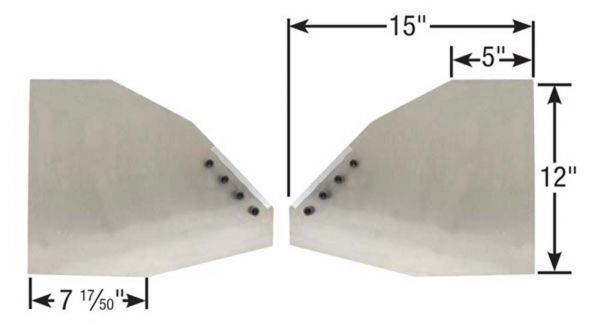 Front Motor Plate Ford FE 352-428 2-Piece Dimensions: 15' L x 12' H