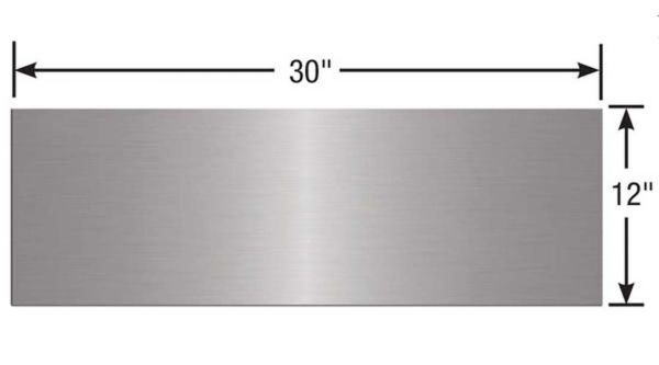 Motor Plate Front 0.250 in. Thick Aluminium Natural 36 in. Width 12 in. Height Each