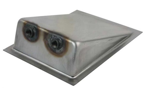 Fuel Tank Sump 18-Gauge Steel Weld-In Two 3/8 in. NPT Outlets Each